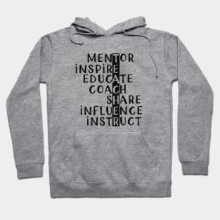 Teacher - Mentor Inspire Educate Coach Share Influence or instruct Hoodie